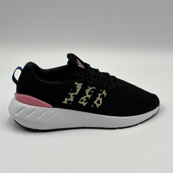 ADIDAS Originals Girl's Swift Run 22 (Big Kid) Black/Bliss Pink/Blue 7 Big Kid M - Picture 11 of 15